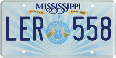 MS license plate LER558