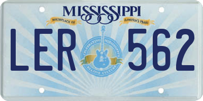 MS license plate LER562