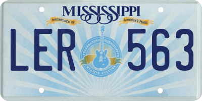 MS license plate LER563