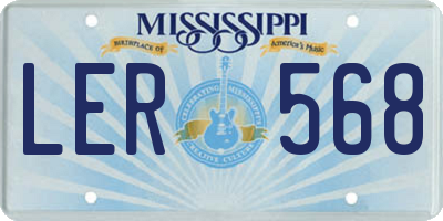 MS license plate LER568