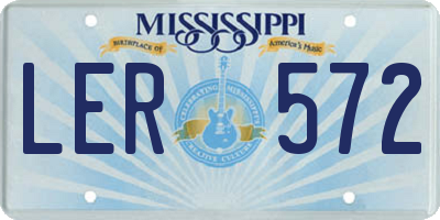 MS license plate LER572
