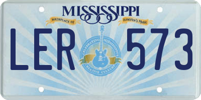 MS license plate LER573