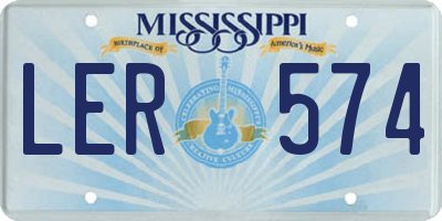 MS license plate LER574