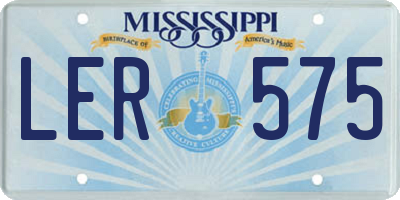 MS license plate LER575