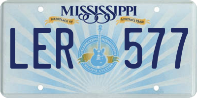 MS license plate LER577