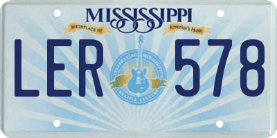 MS license plate LER578