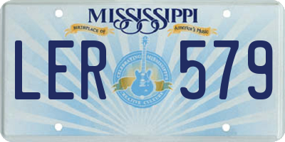 MS license plate LER579