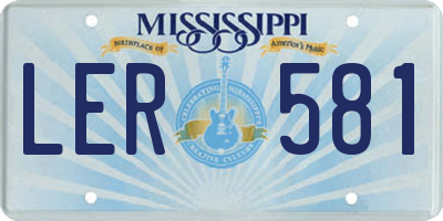 MS license plate LER581