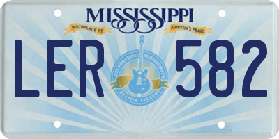 MS license plate LER582