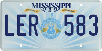 MS license plate LER583