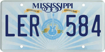 MS license plate LER584
