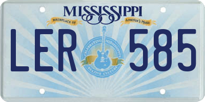 MS license plate LER585
