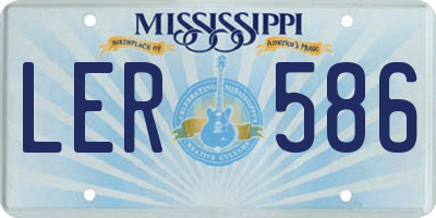 MS license plate LER586