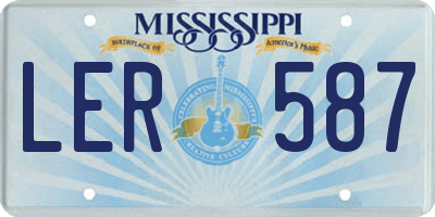 MS license plate LER587