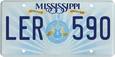 MS license plate LER590