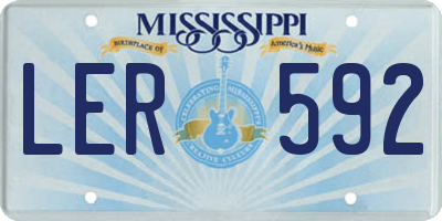 MS license plate LER592