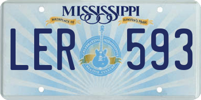 MS license plate LER593