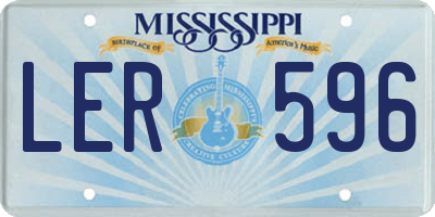 MS license plate LER596