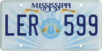 MS license plate LER599