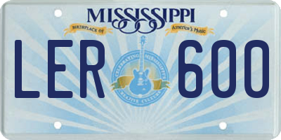 MS license plate LER600