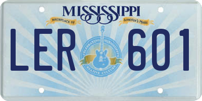 MS license plate LER601