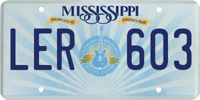 MS license plate LER603