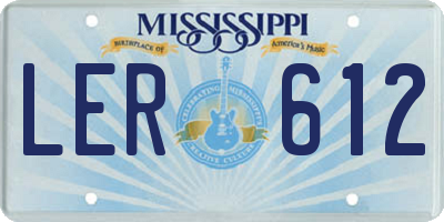 MS license plate LER612