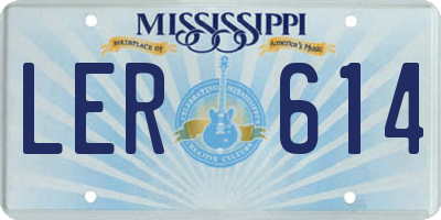 MS license plate LER614
