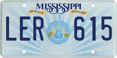 MS license plate LER615