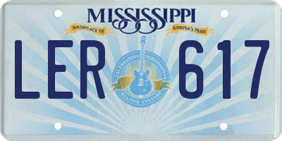 MS license plate LER617