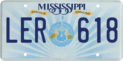 MS license plate LER618