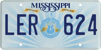 MS license plate LER624