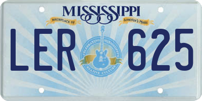 MS license plate LER625
