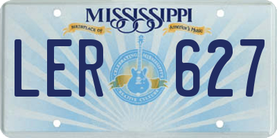 MS license plate LER627