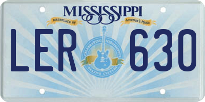 MS license plate LER630