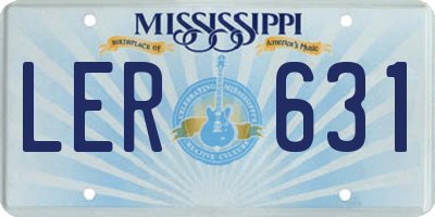 MS license plate LER631