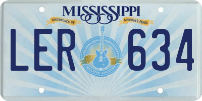 MS license plate LER634