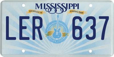 MS license plate LER637