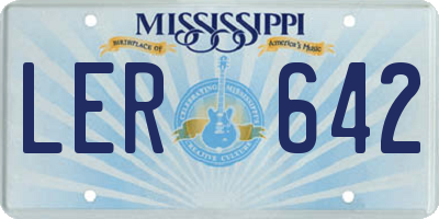 MS license plate LER642