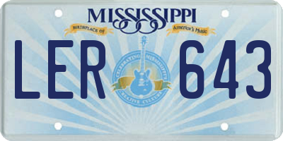 MS license plate LER643