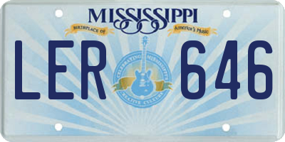 MS license plate LER646