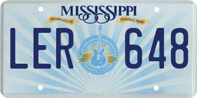 MS license plate LER648