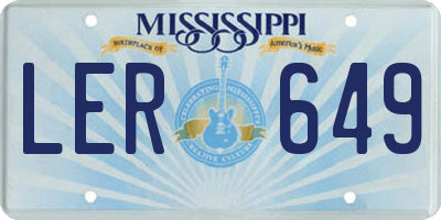 MS license plate LER649