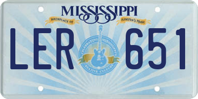 MS license plate LER651