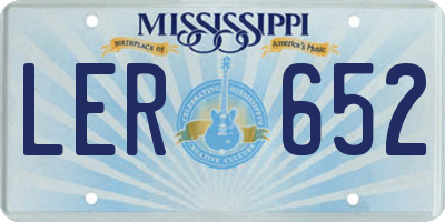 MS license plate LER652