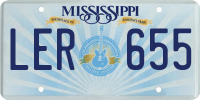 MS license plate LER655