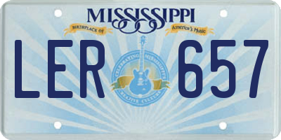 MS license plate LER657