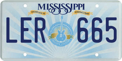 MS license plate LER665