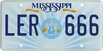 MS license plate LER666