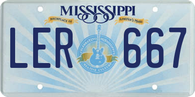 MS license plate LER667